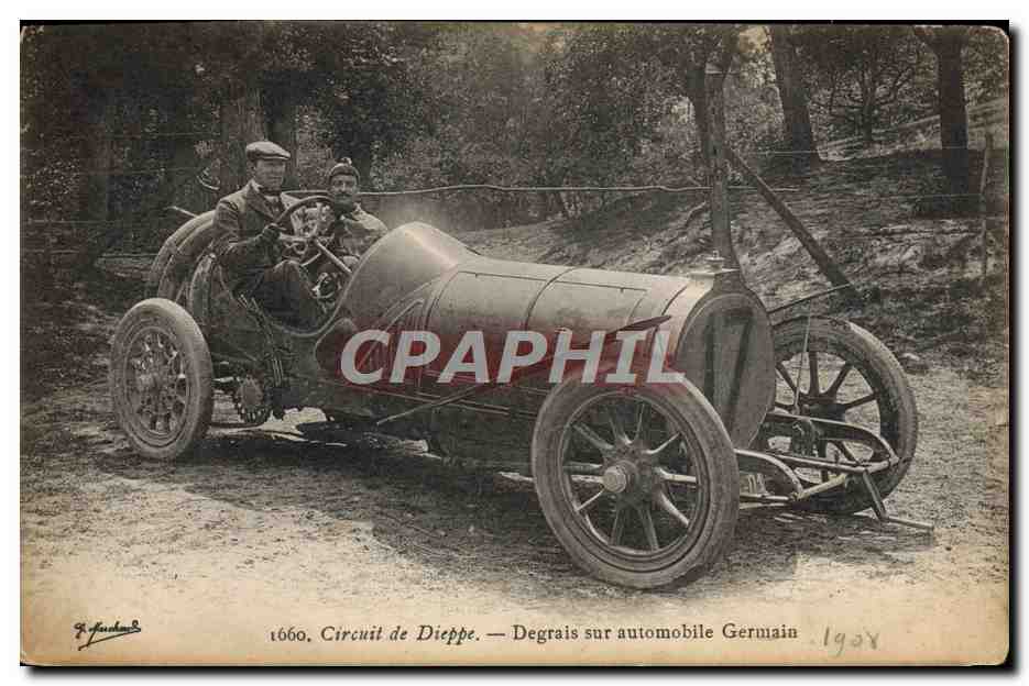 CPA Automobile Circuit de Dieppe Degrais sur automobile Germain 
