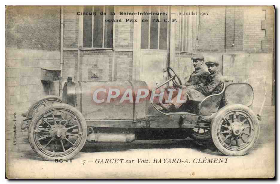 CPA Automobile Circuit de la Seine Inferieure Gacet sur voiture Bayard A Clement 