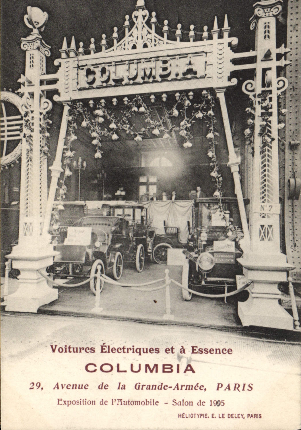 Voitures Électriques et à Essence - Columbia - Exposition de l'Automobile - Salon de 1905
