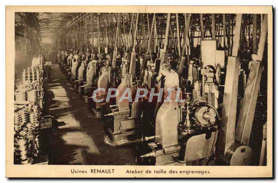 Usines RENAULT — Atelier de taille des engrenages — Éditions d'Art Renault, Paris