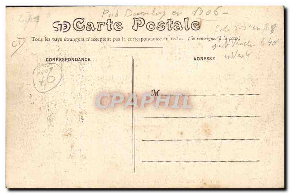 CPA Automobile Circuit de Dieppe Lautenschlager sur voiture Mercedes — Rückseite