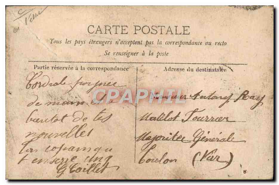CARTE PHOTO Automobile Retour a Billancourt apres la course  — Rückseite