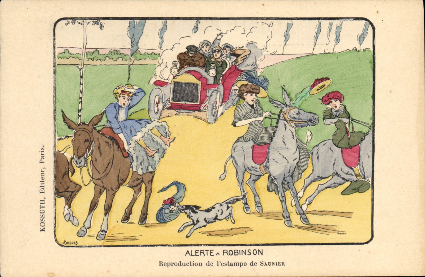 Alerte à Robinson — Reproduction de l'estampe de Saunier — Kossuth, Éditeur, Paris