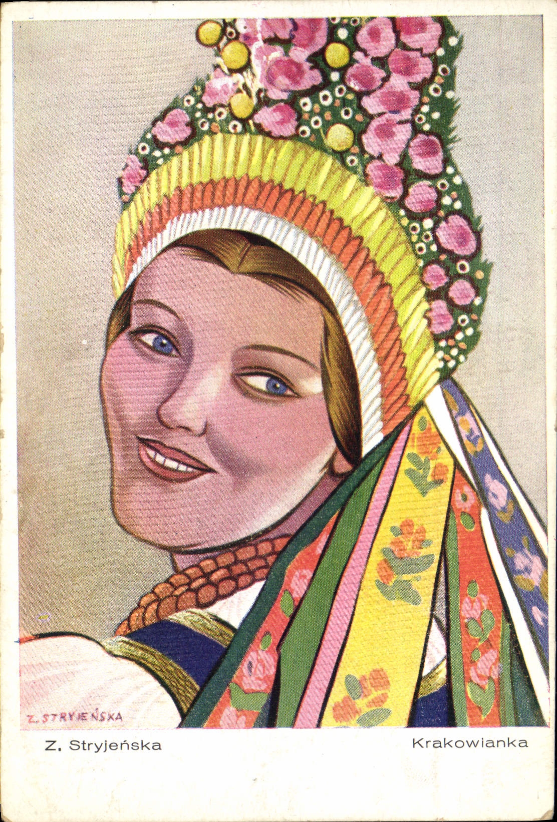 CPA Illustrateur Z Stryjenska Krakowianka 
