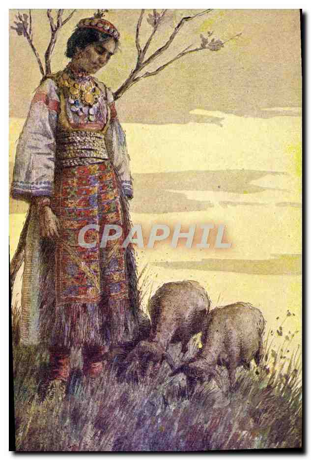 CPA Illustrateur Costumes yougoslaves Dalmatie Folklore 