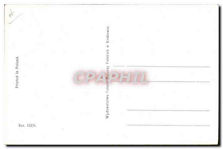 CPA Illustrateur Stachiewicz Venus z Milo i Honorka z Bronowic — Rückseite