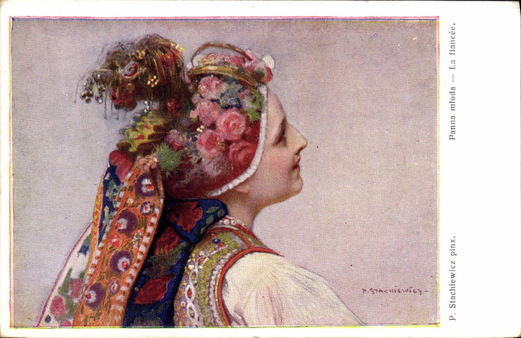 Jeune fiancée — La fiancée — Panna młoda — P. Stachiewicz pinx.