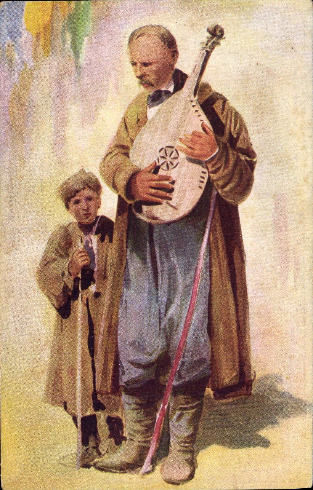 CPA Illustrateur Wassilskowski Speilender blinder Ukrainer Ukraine