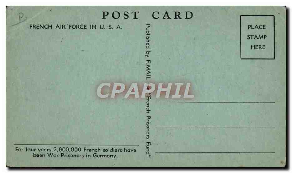 CPA Avion Aviation France Amiot 351 1940 — Rückseite