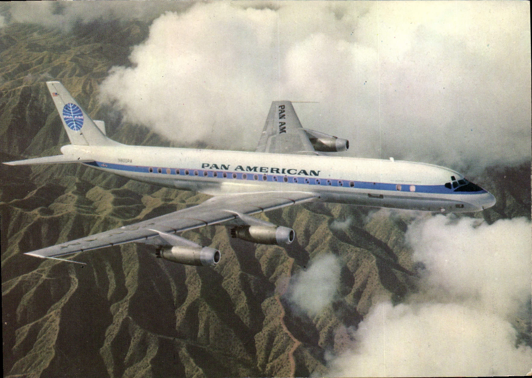 CPA Avion Aviation DC8 de la Pan American Jt Clipper