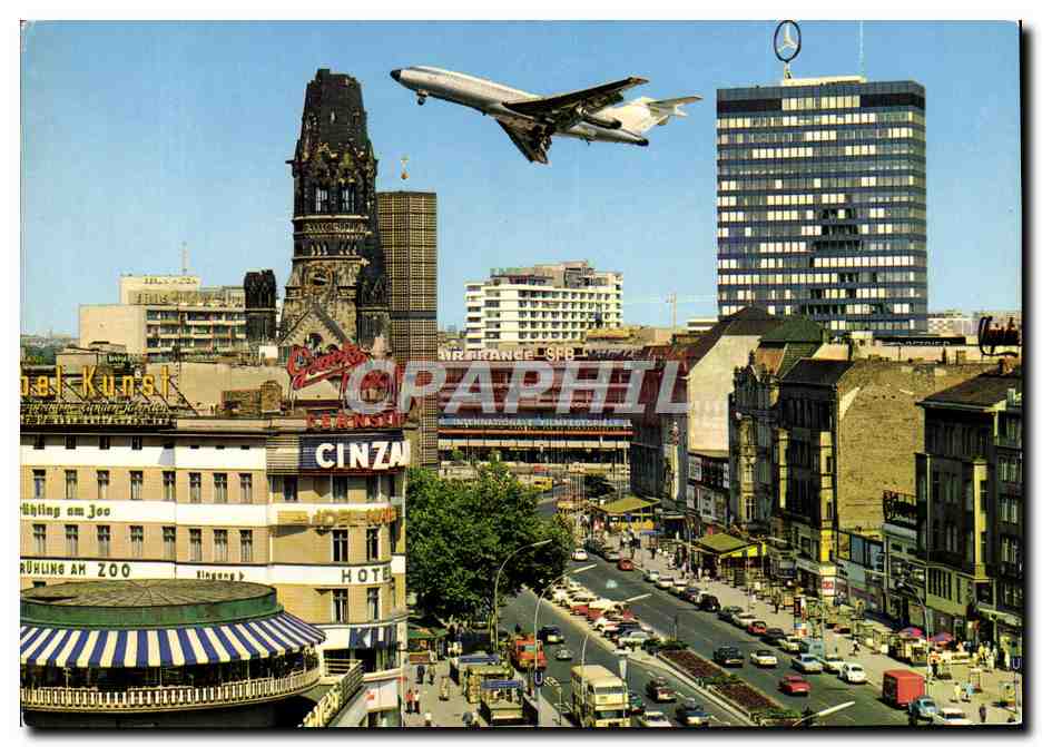 CPA Avion Aviation Berlin Kurfurstendamm Mercedes Benz