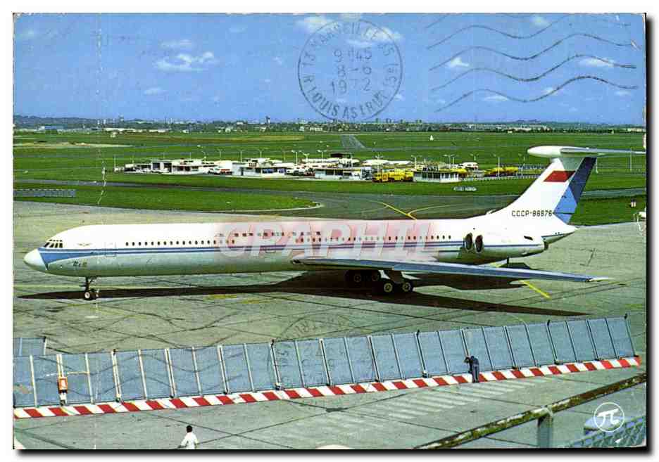 Avion Iliouchine Il-62 à l'aéroport de Marseille-Provence — Éditions N.P.A. n°233