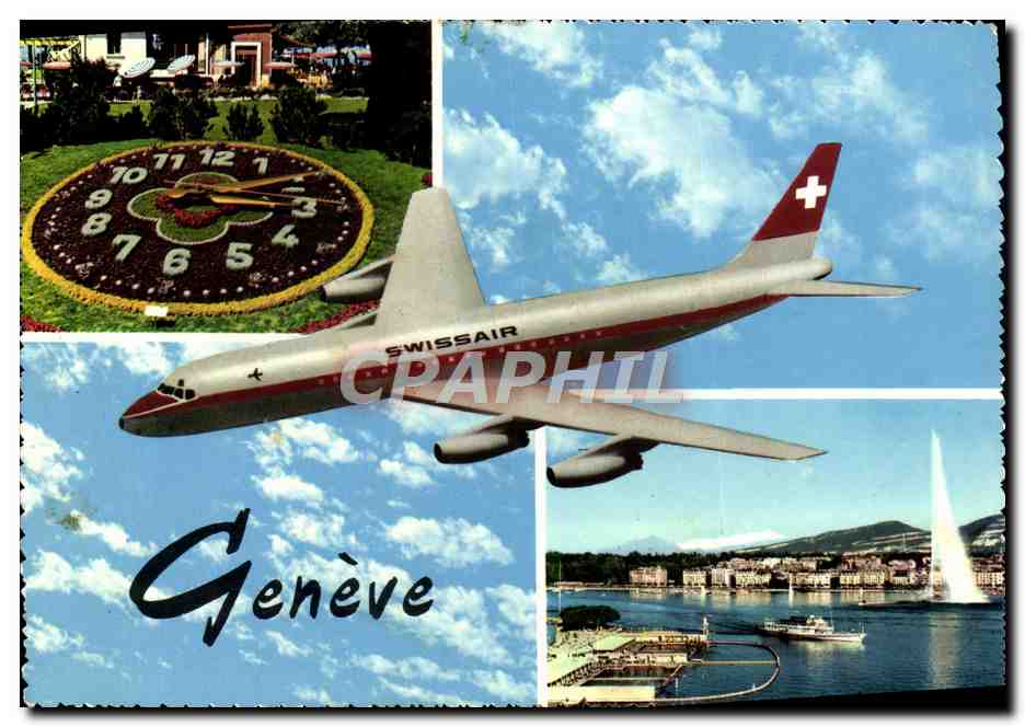 CPA Avion Aviation Swissair Geneve 