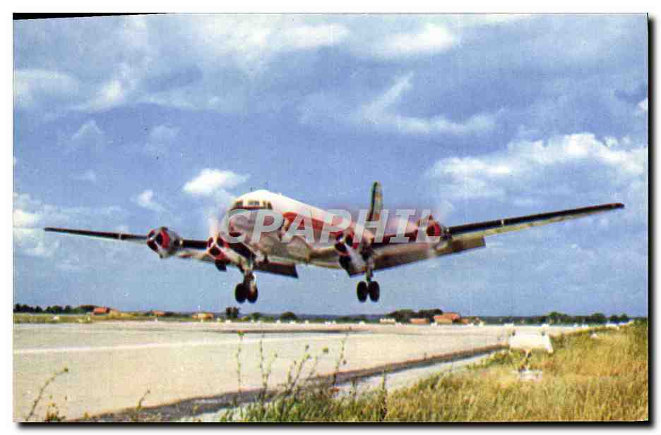 CPA Avion Aviation Quadrimoteur Douglas DC4 Cie Air Algerie 