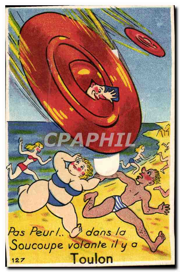 CARTE SYSTEME Soucoupe Volante TOULON Aviation Espace OVNI
