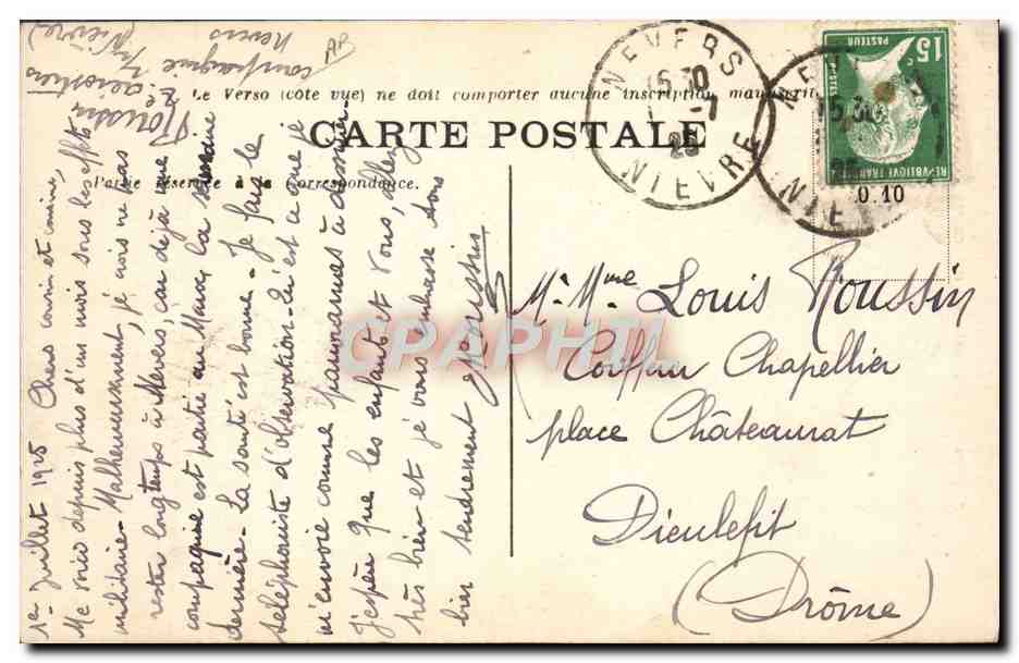 CPA Dirigeable Zeppelin 2eme groupe Aerostiers en manoeuvre Militaria — Rückseite