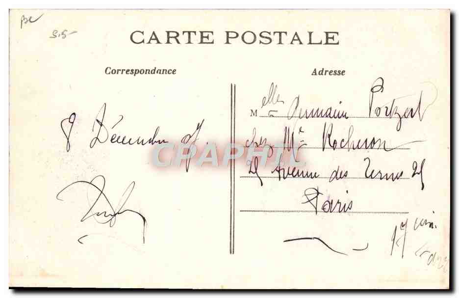 CPA Dirigeable Zeppelin Patrie part pour son raid Paris Verdun  — Rückseite