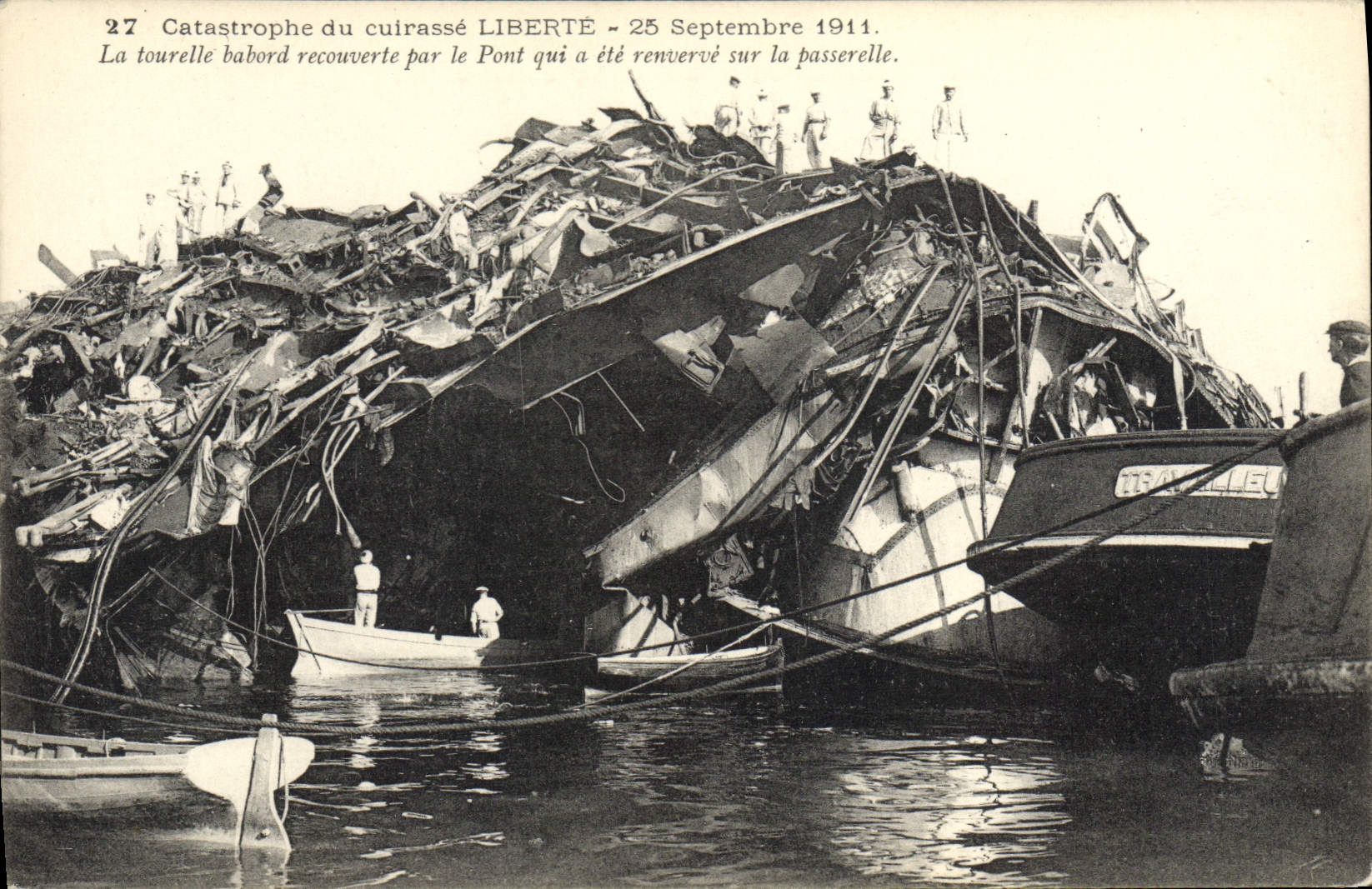 Catastrophe du cuirassé LIBERTÉ — 25 Septembre 1911 — Éditeur Maris Bar Toulon, n°27