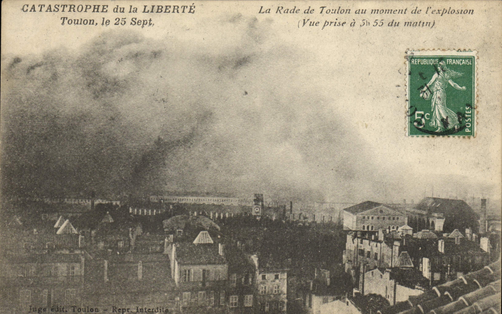 Catastrophe de la Liberté — Toulon, 25 Septembre — Jugs edit. Toulon