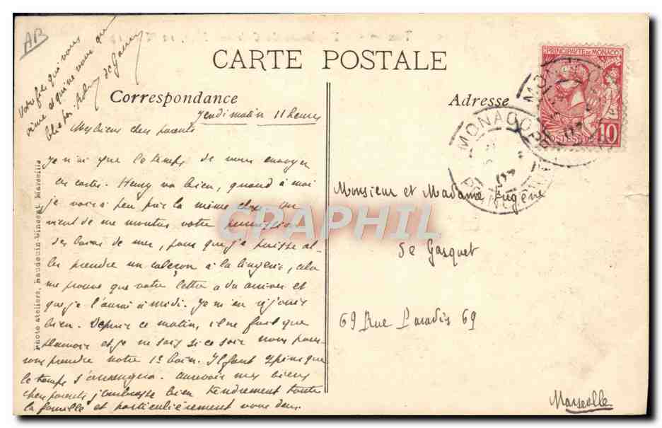 Toulon — Esplosione del Cacciatorpediniere Iéna, 12 Marzo 1907 — Cartolina d'epoca n°153 — Verso