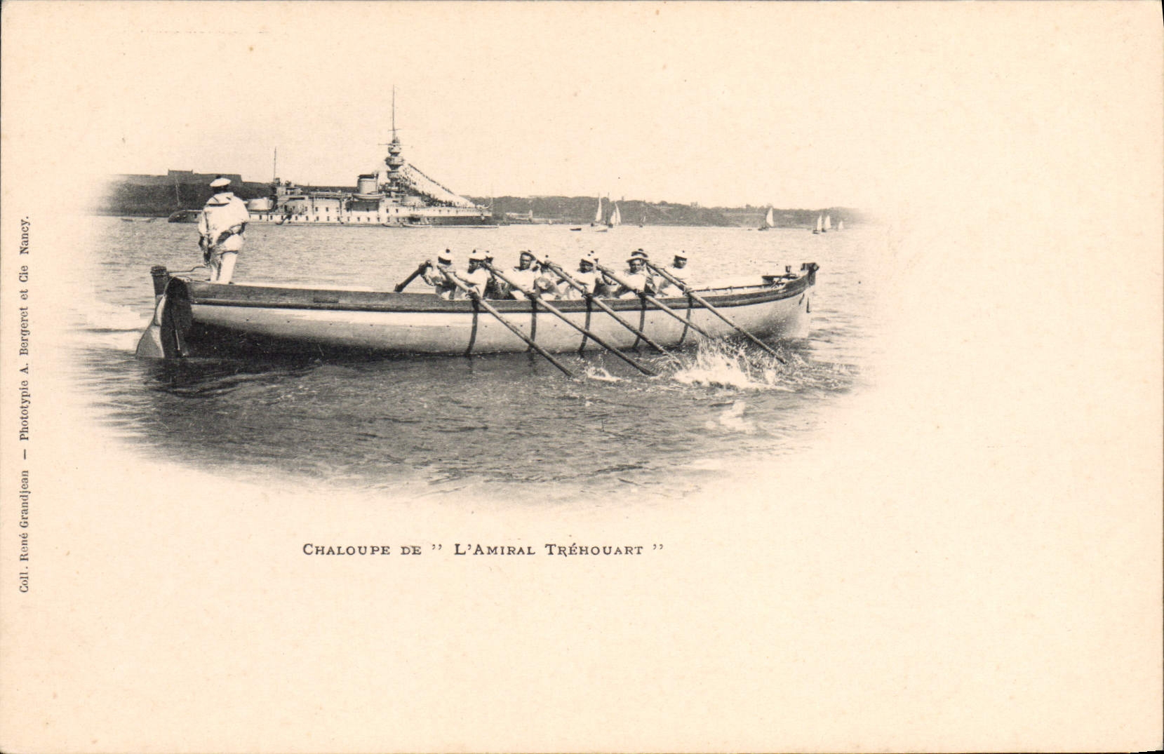 Chaloupe de l'Amiral Tréhouart — Photographie A. Bergeret et Cie, Nancy