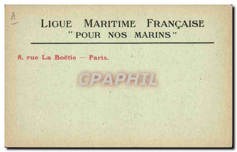 CPA Bateau Guerre Scenes de bord Mouillez Canon  — Verso