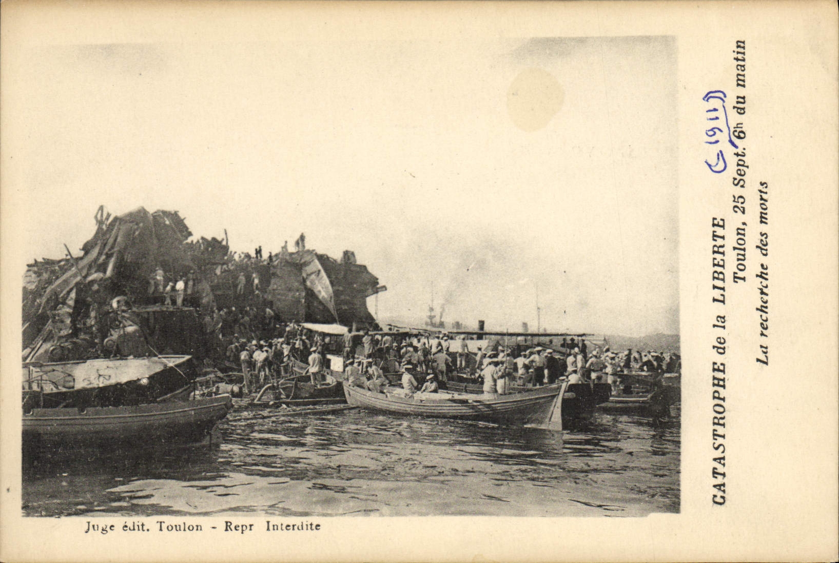 Toulon - Catastrophe de la Liberte — 6e matin, 25 Septembre — Juge édit. Toulon - Repr. Interdite