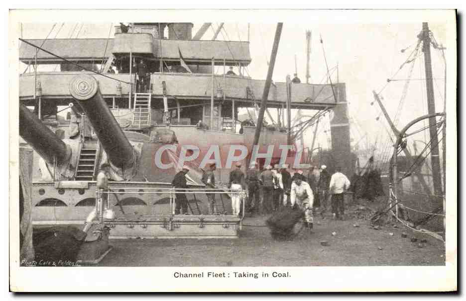 CPA Bateau Guerre Channel Fleet Taking in coal