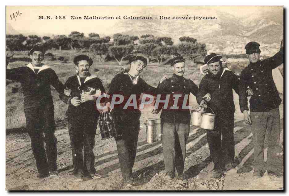Nos Mathurins et Coloniaux — Une corvée joyeuse. — M.B. 488