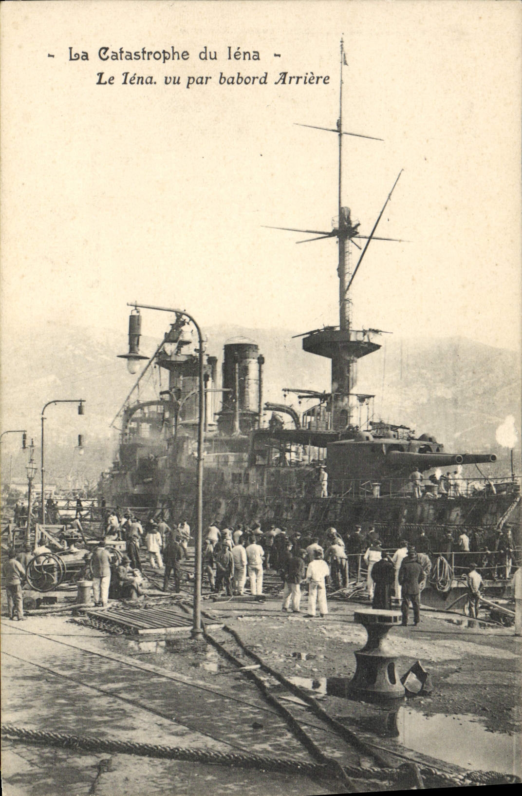 La Catastrophe du Iéna — Le Iéna vu par babord Arrière — Photo-écliers, Baudouin Vincent, Marseille