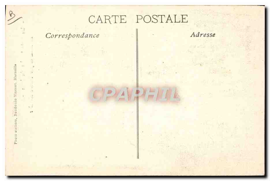 La Catastrophe du Iéna — Le Iéna vu par babord Arrière — Photo-écliers, Baudouin Vincent, Marseille — Verso