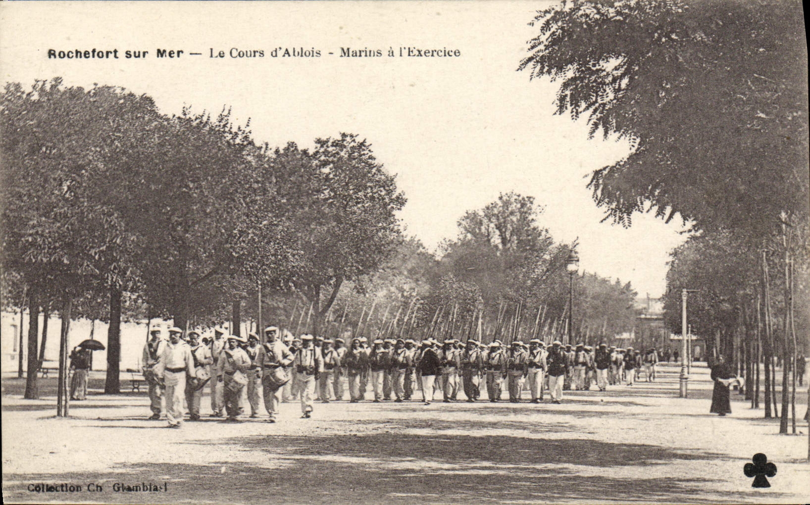 Rochefort sur Mer — Le Cours d’Ablois — Marins à l’Exercice — Collection Ch. Ghambia