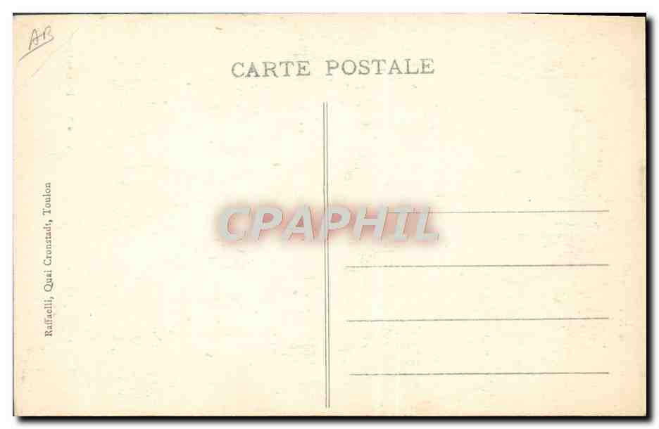 I Nostri Marittimi — Serie 46 — Ed. Raffaëlli, Tolone — Verso
