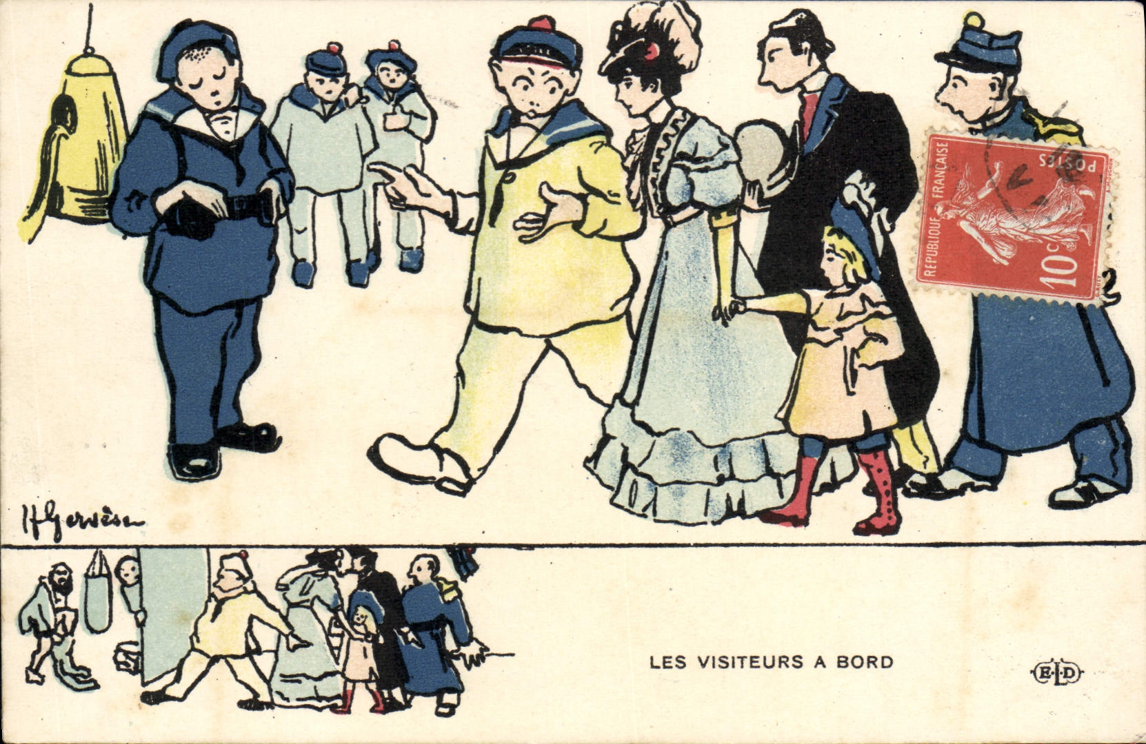 Les visiteurs à bord — H. Gervès — Éditeur B.L.D.