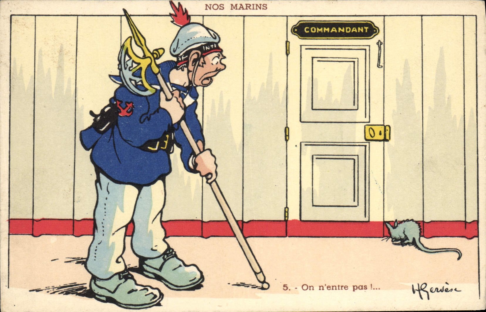 Nos Marins — Série de caricatures militaires — H. Rerwé