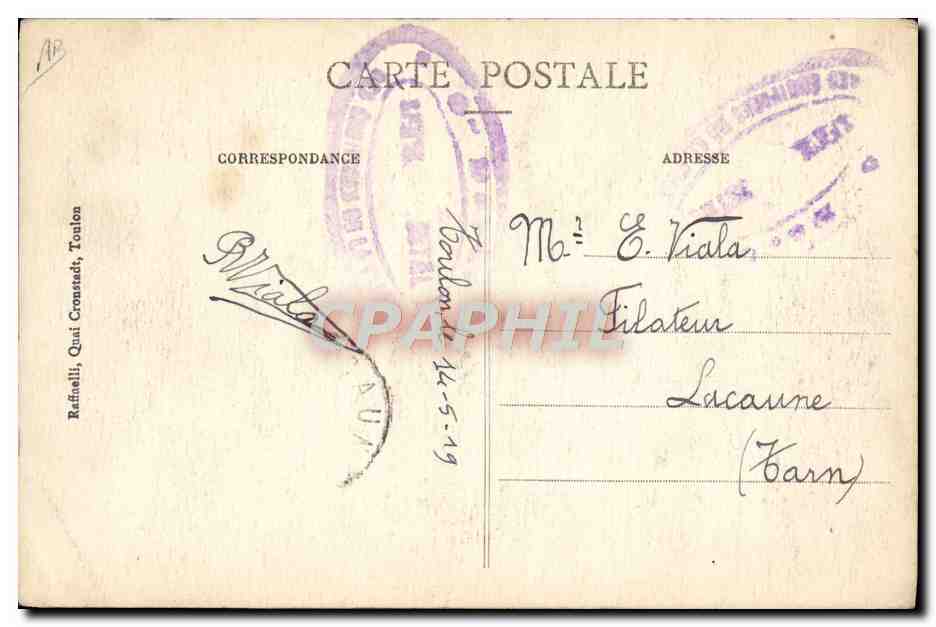 CPA Marins Illustrateur Gervese Bateau Guerre Travail de precision Poulet — Verso
