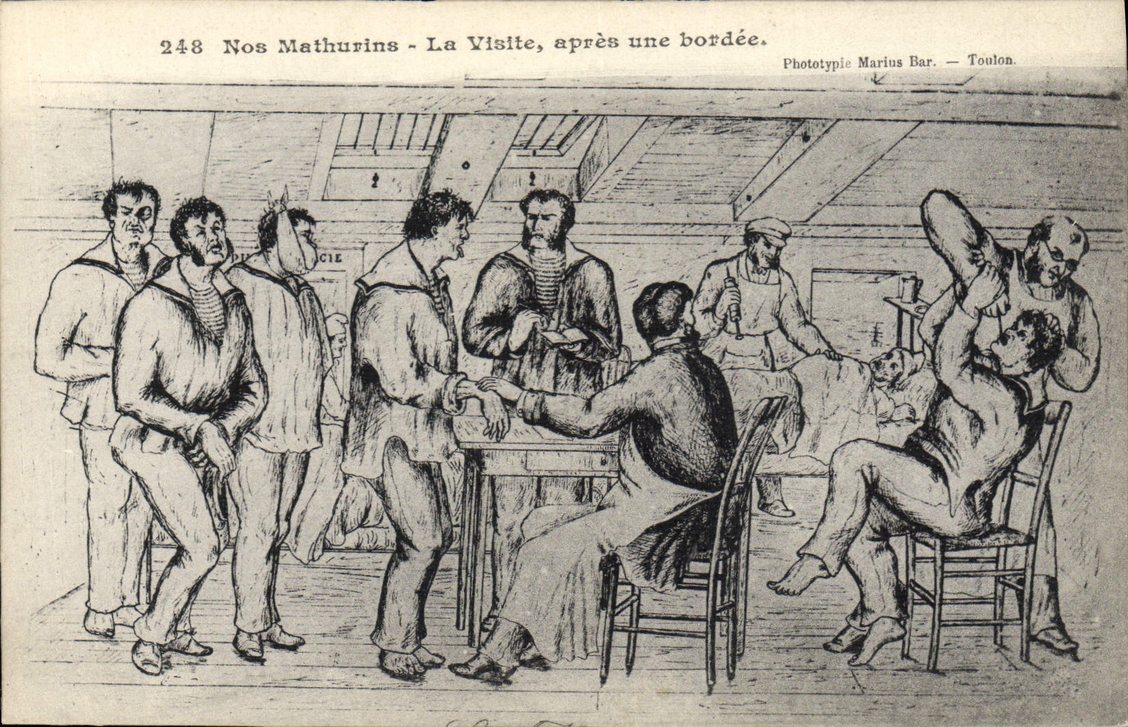 CPA Marins Nos Mathurins La visite pares une bordee Dentiste