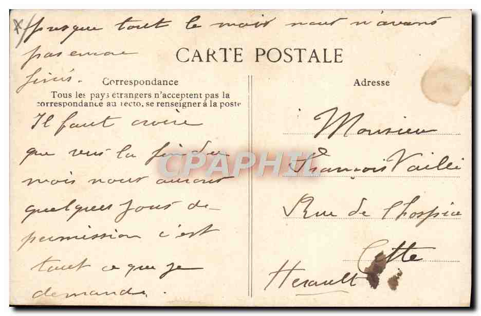 CPA Marins Le mat de fortune Enfant Mario Pezilla  — Rückseite
