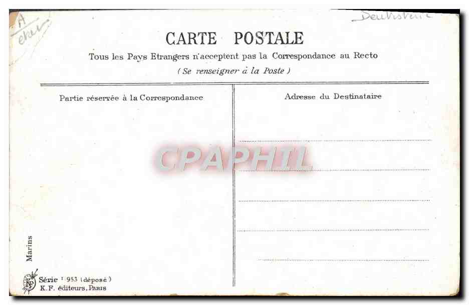 CPA Marins Dentiste — Verso