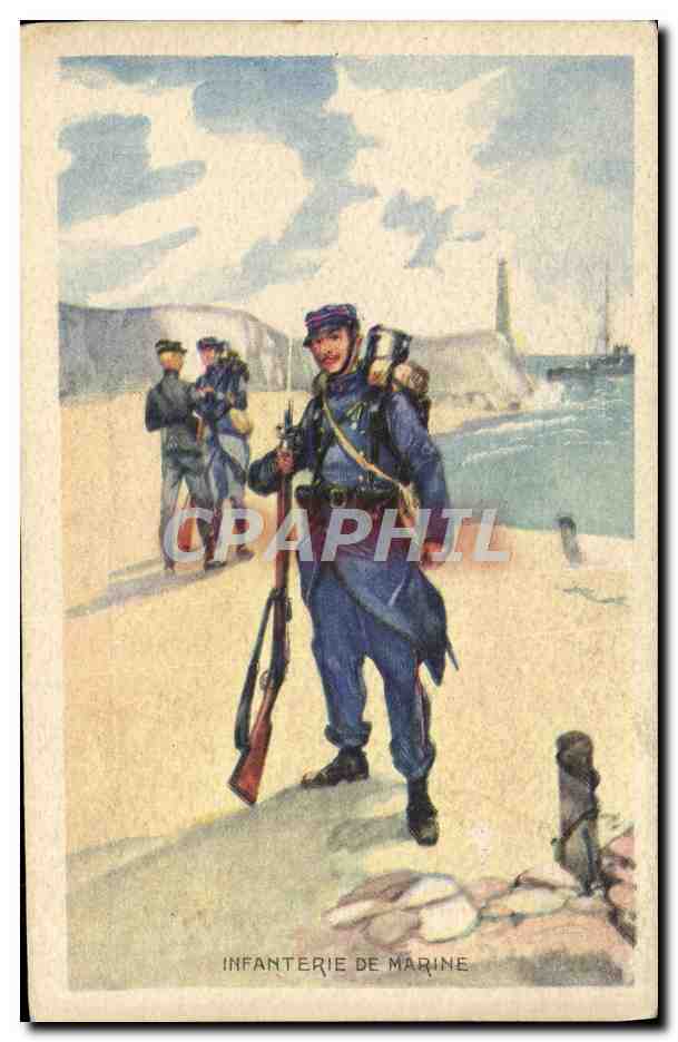 CPA Marins Infanterie de marine Militaria