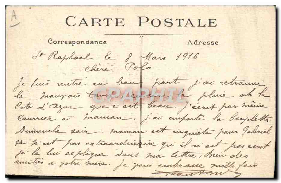 CPA Marins Infanterie de marine Militaria — Verso