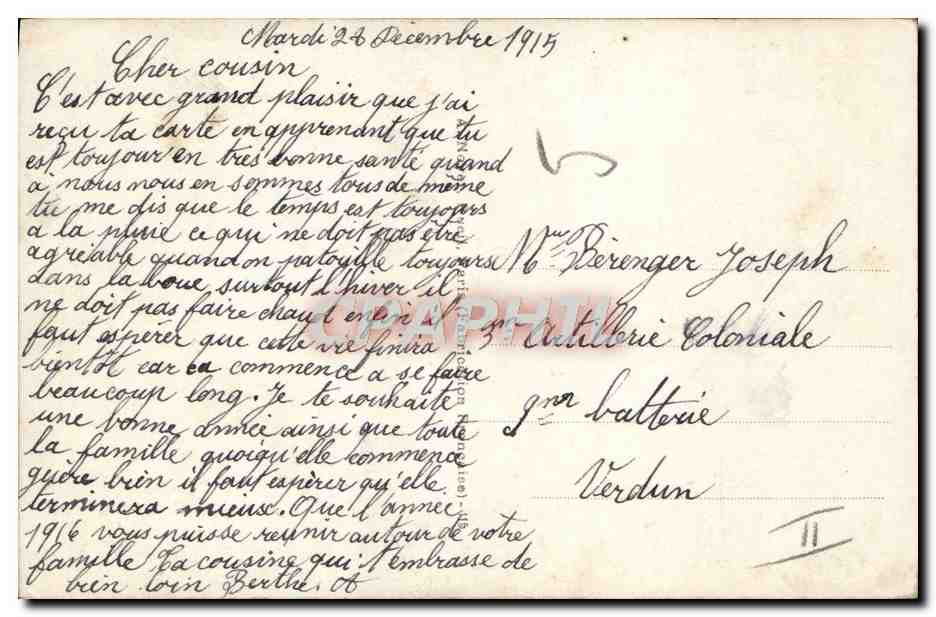 CPA Fantaisie Coeur Train — Rückseite