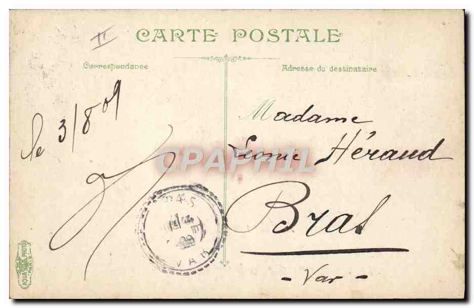 CPA Fantaisie Homme Avignon Train — Rückseite