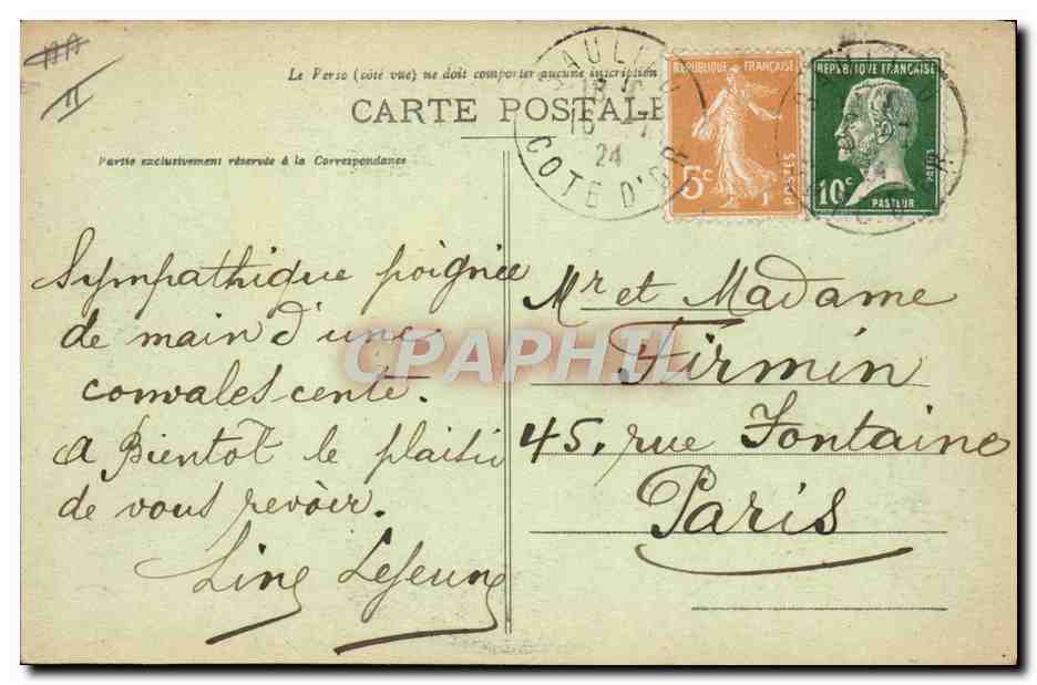 CPA Train Sourire du Morvan Galanterie Morvandelle  — Verso