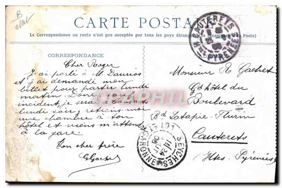 CPA Train Chemins de fer de l'Ouest Mont Saint Michel  — Rückseite