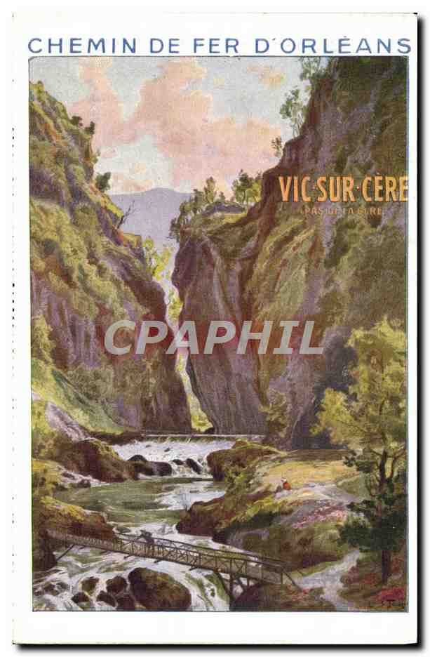 CPA Train Chemins de fer d'Orleans Vic sur Cere