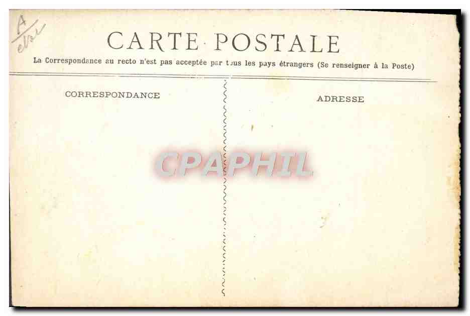 CPA Train Chemins de fer de l'Etat Manche et Ocean Bateau — Rückseite