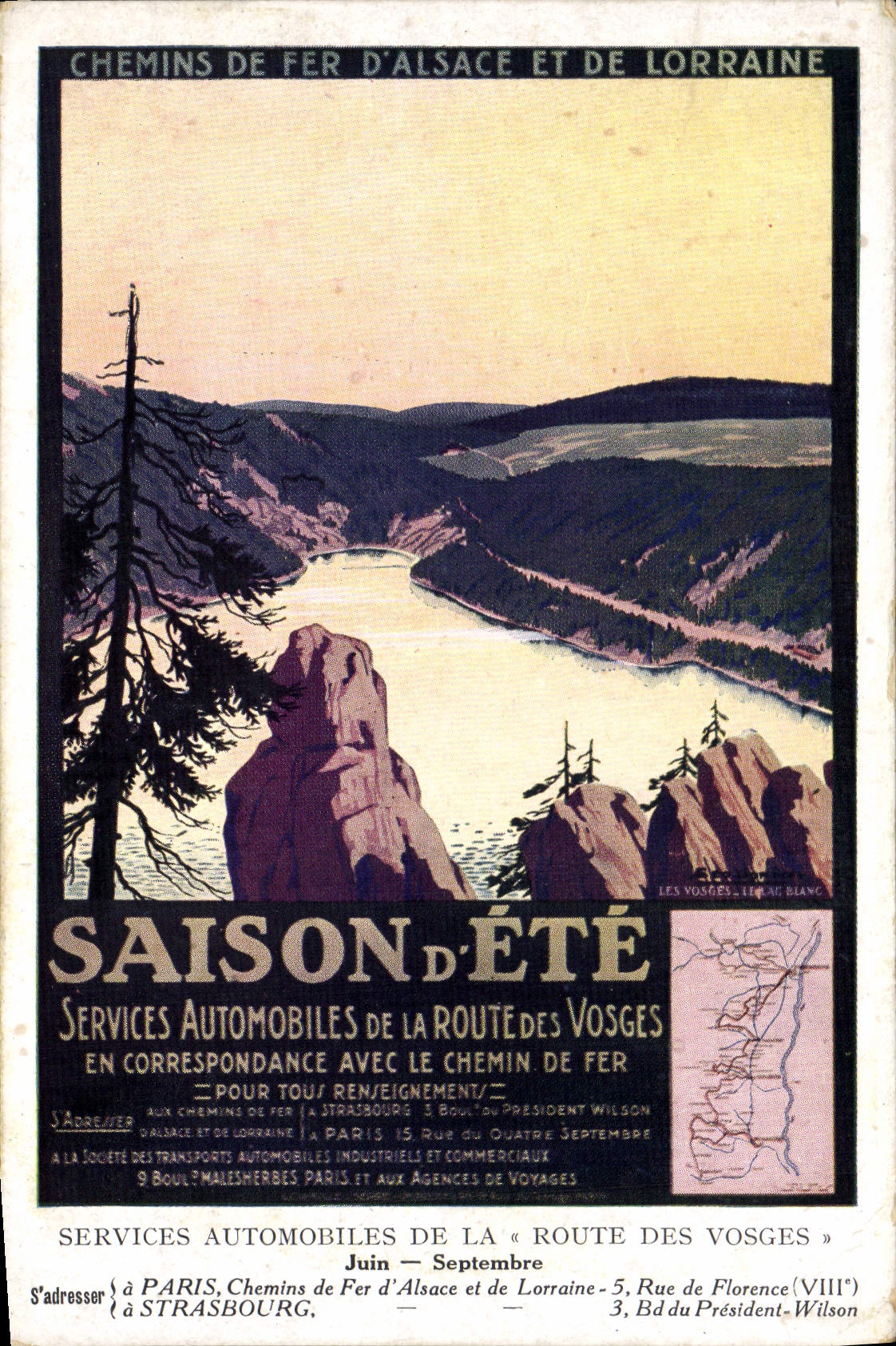 CPA Train Chemins de fer d'Alsace et de Lorraine Saison d'ett