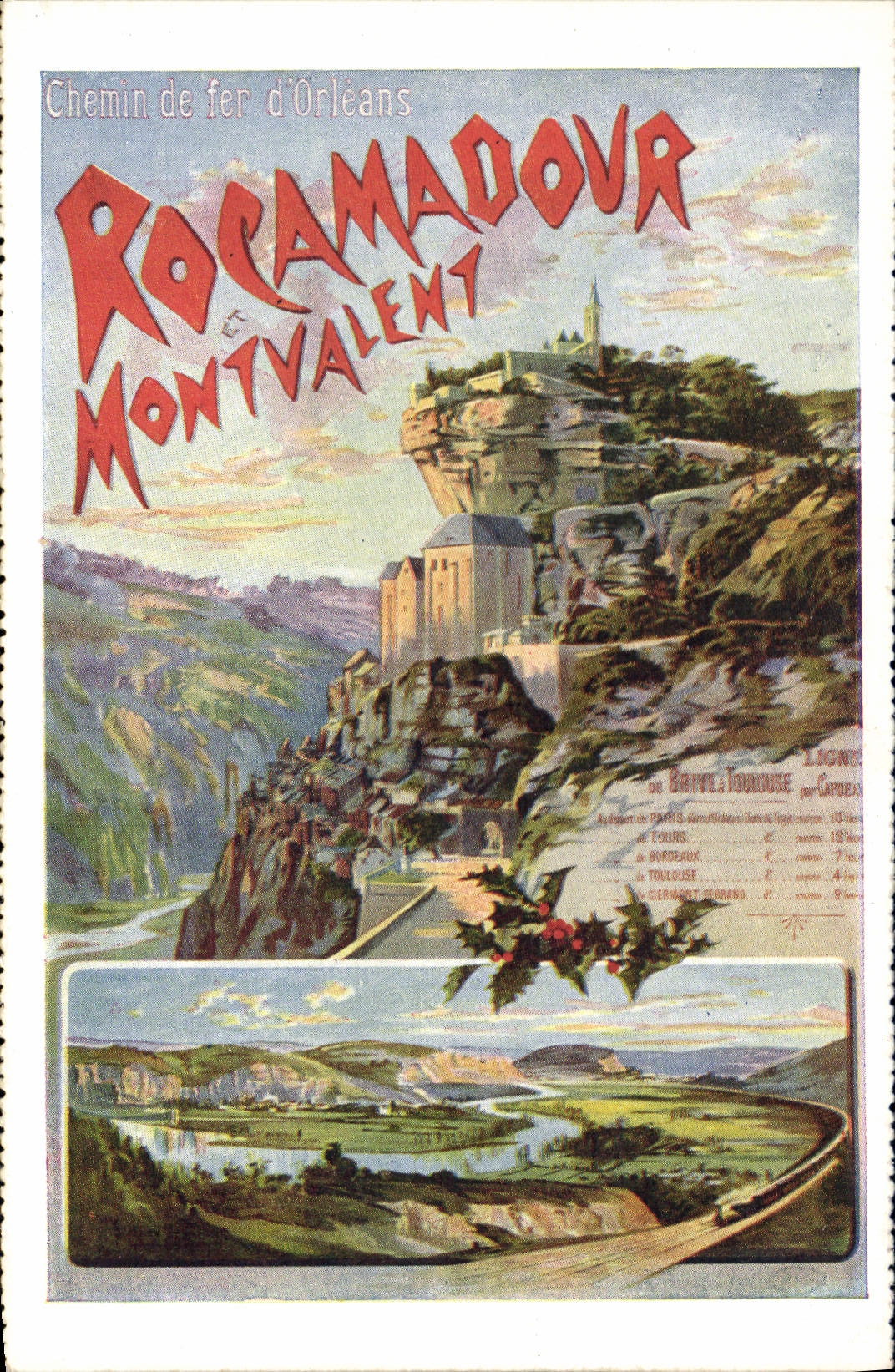 CPA Train Chemin de fer d'Orleans Rocamadour Montmalent 