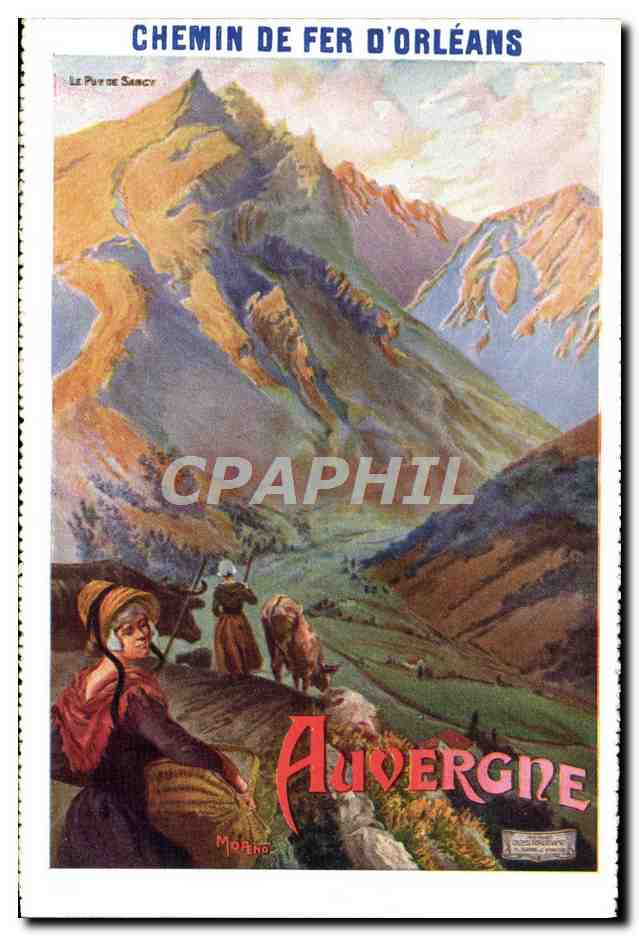 CPA Train Chemin de fer d'Orleans Auvergne 